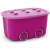 Box KIS Funny L, 46L, ružový, 39x58x32 cm, s vekom