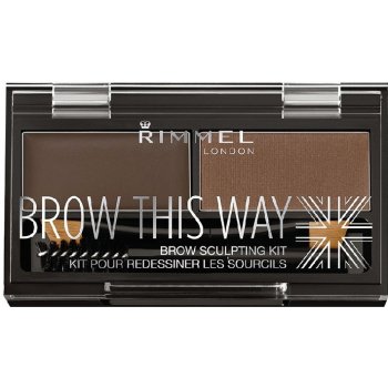 Rimmel Brow This Way set na obočie 3 Dark Brown 1,1 g