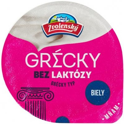 Zvolenský Jogurt grécky typ biely bez laktózy 125 g