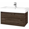 Dreja Kúpeľňová skrinka BONO SZZ 80 (umývadlo Q) - D25 Teak / Úchytka T34 / D25 Teak