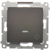 Kontakt Simon Zvončekové tlačidlo Simon54 PREMIUM/NATURE BS piktogram podsvietené hnedé DD1L.01/46