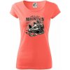 Snežný skúter kostra - Dámske tričko Pure - L ( Korálová )