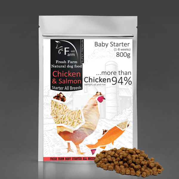Fresh Farm Baby Starter All Breeds Chicken & Salmon 0,8 kg