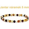 Jantárový náramok 4-5 mm | 3 farby jantáru