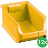 Allit Plastové boxy PLUS 4, 205 x 355 x 150 mm, žlté, 12 ks
