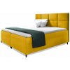 Wilsondo Čalúnená boxspring manželská posteľ s matracom Leila - žltá Rozmer: 160x200