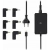 NEDIS univerzální adaptér k notebooku/ 65 W/ 5 / 9 / 12 / 15 / 20 V DC/ 2.4 / 3.0 / 3.25 A/ USB-C NBAU65110BK