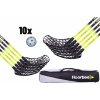 FLOORBEE Douglas 32 Black / Yellow + Toolbag + Balls žltá / čierna, 82cm (=92cm), 5x ľavá + 5x pravá, (6 - 8 rokov)