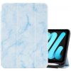 AppleKing mramorové puzdro s priestorom na Apple Pencil pre iPad mini 6 / mini 7 - modré - možnosť vrátiť tovar ZADARMO do 30tich dní