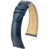 Kožený remienok Hirsch London L 04366080-2, modrý, jašterica, dĺžka L, Quick Release 20 mm