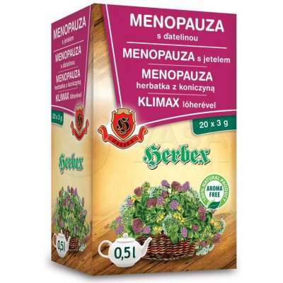 HERBEX MENOPAUZA s ďatelinou bylinná zmes wellness tea 20 x 3 g