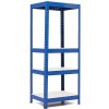 Policový regál Trestles RH 1500x600x500, nosnosť 1400 kg, 4 police Farba: modrá, Typ police: biela HDF 5 mm