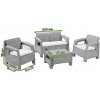 Zostava záhradného nábytku plast Keter Corfu béžová 4 ks
