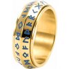 Nefertitis Pánsky oceľový prsteň Zlaté runy NF55646 - 56 mm (US 8)