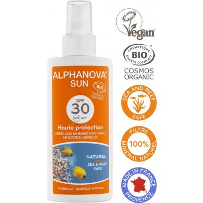 Alphanova Alphanova Sun Bio opalovací sprej, filtr SPF30, 125g