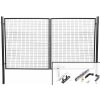 Brána Strend Pro METALTEC DUO, 3580/1950/100x50 mm, antracit, dvojkrídlová, záhradná, ZN+PVC, RAL7016