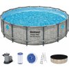 Bestway Bazén Power Steel SwimVista čerpadlo kartuše schod. kameň. pr.488x122cm