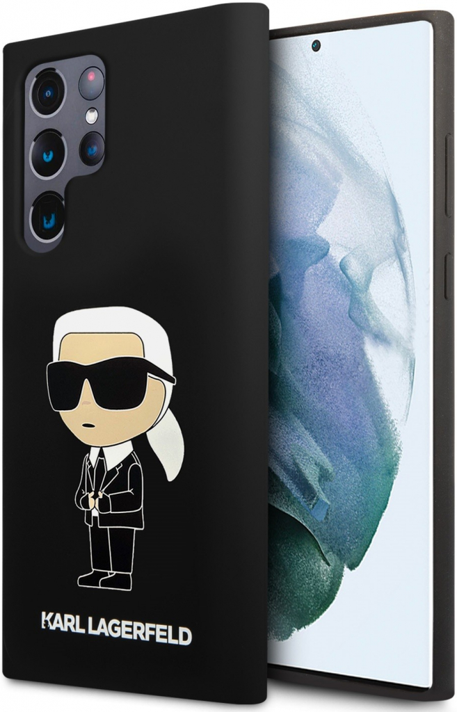 Karl Lagerfeld Liquid Silicone Ikonik NFT Samsung Galaxy S24 Ultra čierne