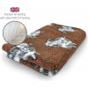 DRYBED Premium Vet Bed Farm Animals Woolly Cow hnedý 100 x 75 cm