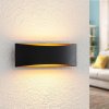 Arcchio LED nástenné svietidlo Jelle, 27 cm, čierna/zlatá, hore/dole - 9626339