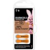 Batéria zinko-vzdušná, ZA13, PR48, AC13, DA13, do naslúchadiel, Duracell, blister, 6-pack, 42436