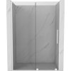 Mexen Velar, posuvné dvere do otvoru 130x200 cm, 8mm číre sklo, biely profil, 871-130-000-01-20