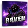 Sablio Obraz FORTNITE RAVEN Fialová búrka - 50x50 cm