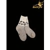 Detské ponožky z mongolskej vlny sivé sob vzor 3 (14-16cm)