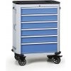 Pojazdný dielenský vozík na náradie EXPERT, 6 zásuviek, modrá