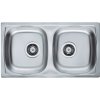 Alveus BASIC 160 Dekor, veľký výpust 1049434 - Drez nerezový 780x435mm, vanička 340x370x140mm, 340x370x140mm