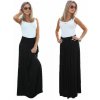 Fashionweek Dlhá letni sukňa z vzdušného materialu MAXI MF5 / M266 Farba: Čierna, Veľkosť: Universal