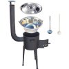 Perfect Home kotlík na guláš nerez 1,2 mm 20 l INOX, pokrievka nerez 46 cm INOX, Perfect Home vysoká žiaruvzdorná kotlina 42 cm PLUS 600, vareška 50 cm SMREK, naberačka antikor INOX