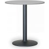 Konferenčný stolík FILIP II, priemer 80 cm, čierna podnož, sivá
