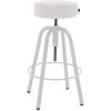 Bejot SPIN round barová stolička čalúnená - Ľadová biela