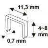 DEDRA Zošívačka 4-8 mm, hrúbka spony 0,7mm - 11Z001