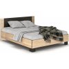 NABBI Verify LB-160 manželská posteľ s roštom 160x200 cm dub sonoma / wenge 160 x 200
