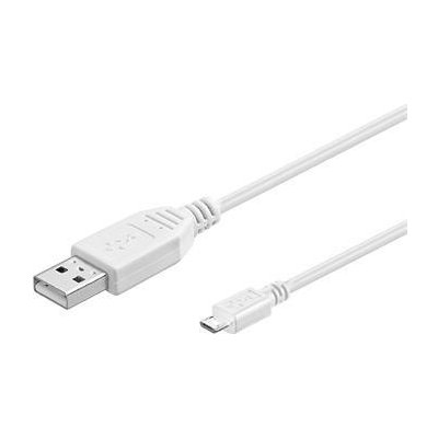 PremiumCord Kábel micro USB 2.0, A-B 5m, biela ku2m5fw