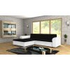 Rohová rozkladacia sedačka SERGIO čierno-biela - SAWANA 14 + SAWANA 00