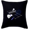 Bedminton - ihrisko - Vankúš 50x50 - 50x50 - Iba poťah ( Čierna )