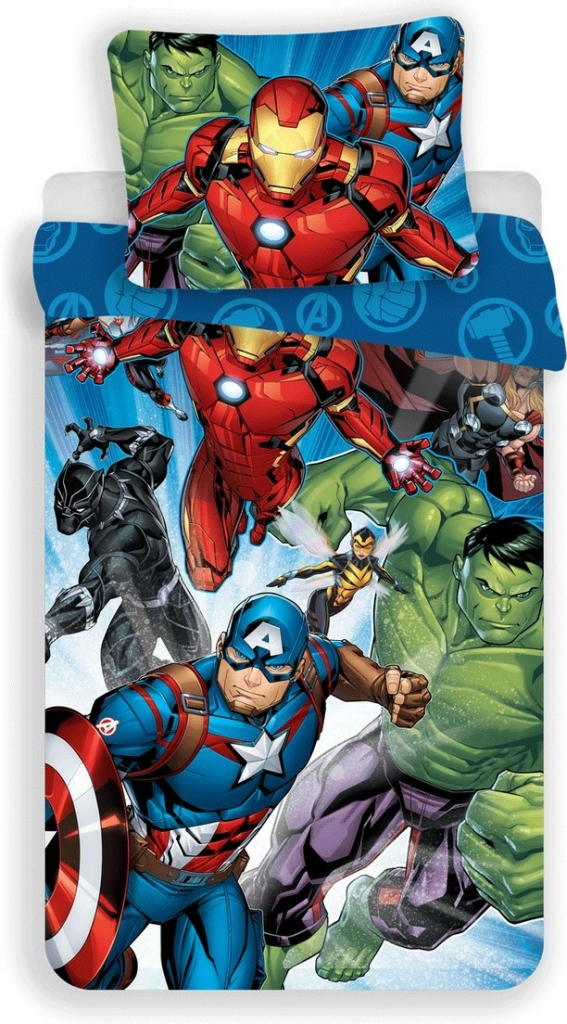 Jerry Fabrics bavlna obliečky Avengers Brands 02 140x200 70x90