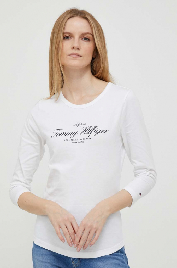 Tommy Hilfiger Bavlnené tričko s dlhým rukávom WW0WW40527 biela od 37,99 €  - Heureka.sk