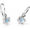 Cutie Jewellery Detské náušnice z bieleho zlata C2149-10-X-2 svetlo modrá