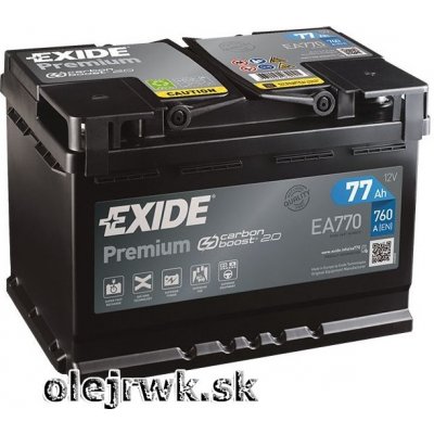 EXIDE Premium EA770 12V 77Ah