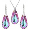 For You set Swarovski elements slzy fialový CRYSTAL Vitrail Light Set-slzy-001
