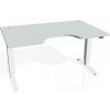 Hobis Pracovný stôl Motion Ergo, ZO, 3S, 160x61-128x90 cm, sivá/biela
