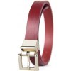 Kožený dámsky opasok ELEGANT GOLD, šírka 2.5cm - Bordová (VELEGANT-GOLD-BO)