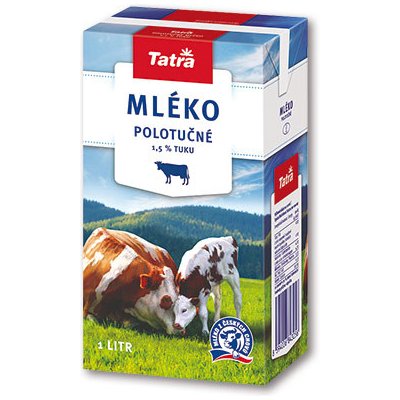 Tatra Trvanlivé polotučné mlieko 1,5 % 1 l