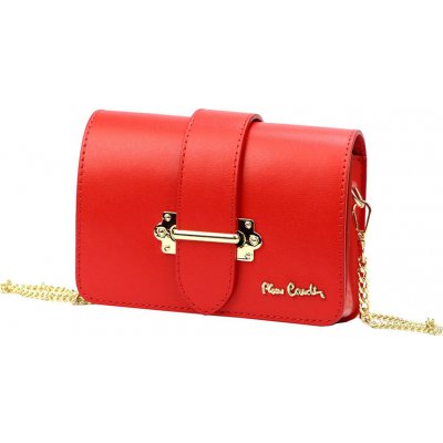 Pierre Cardin Elegantná malá červená kožená kabelka G1955