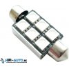 Led žiarovka 6xSMD, modrá, 5050, Sulfid/ Festoon, Canbus