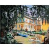 Zuty – Maľovanie podľa čísel – Ilúzia zvieratá, dom a labute na jazere (D. Rusty Rust), 40 × 50 cm, plátno + rám 8596530181859